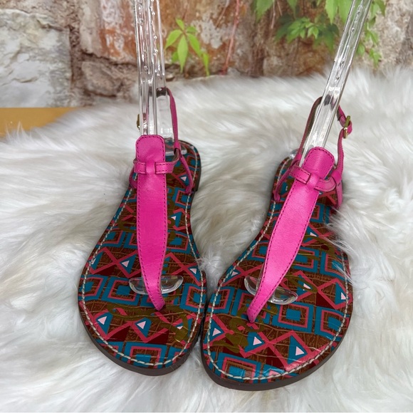 SAM EDELMAN Hot Pink Thong Sandals, 10 - Picture 4 of 7